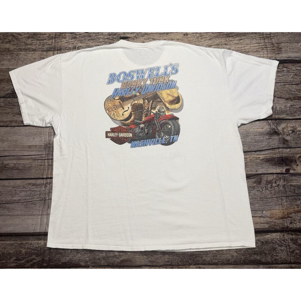 Harley Davidson T-Shirt Boswell's Honky Tonk Nashville Tennessee Biker Mens 3XL
